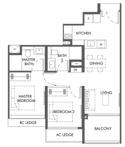 the-hill-at-one-north-floor-plan-2-bedroom-2b-2-singapore